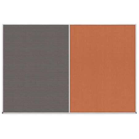 United Visual Products Enclosed Corkboard, 1 Door, 48"x36", 4" Fra UV3409-BLACK-PEARL
